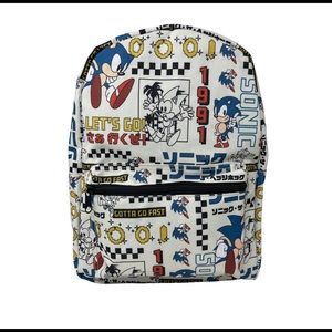 Sonic The Hedgehog Allover Print Backpack